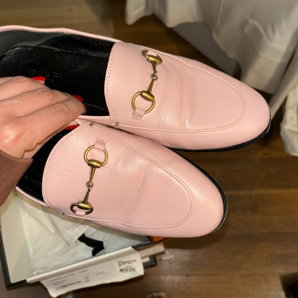 Pink leather Gucci loafers - Picture 2 of 7